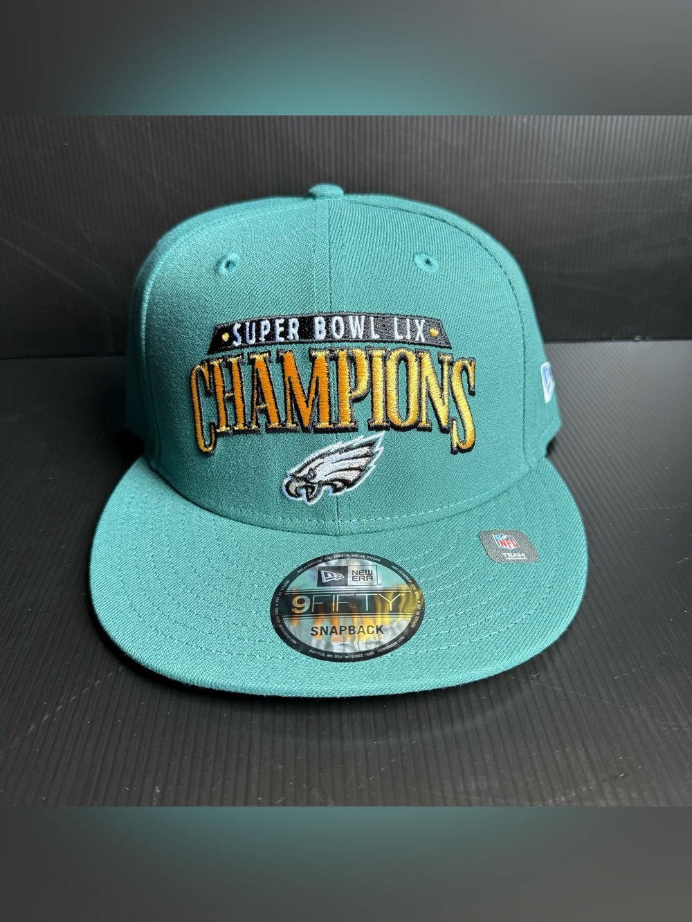 New Era Philadelphia Eagles Green Super Bowl LIX Champs 9Fifty Snapback Hat Cap